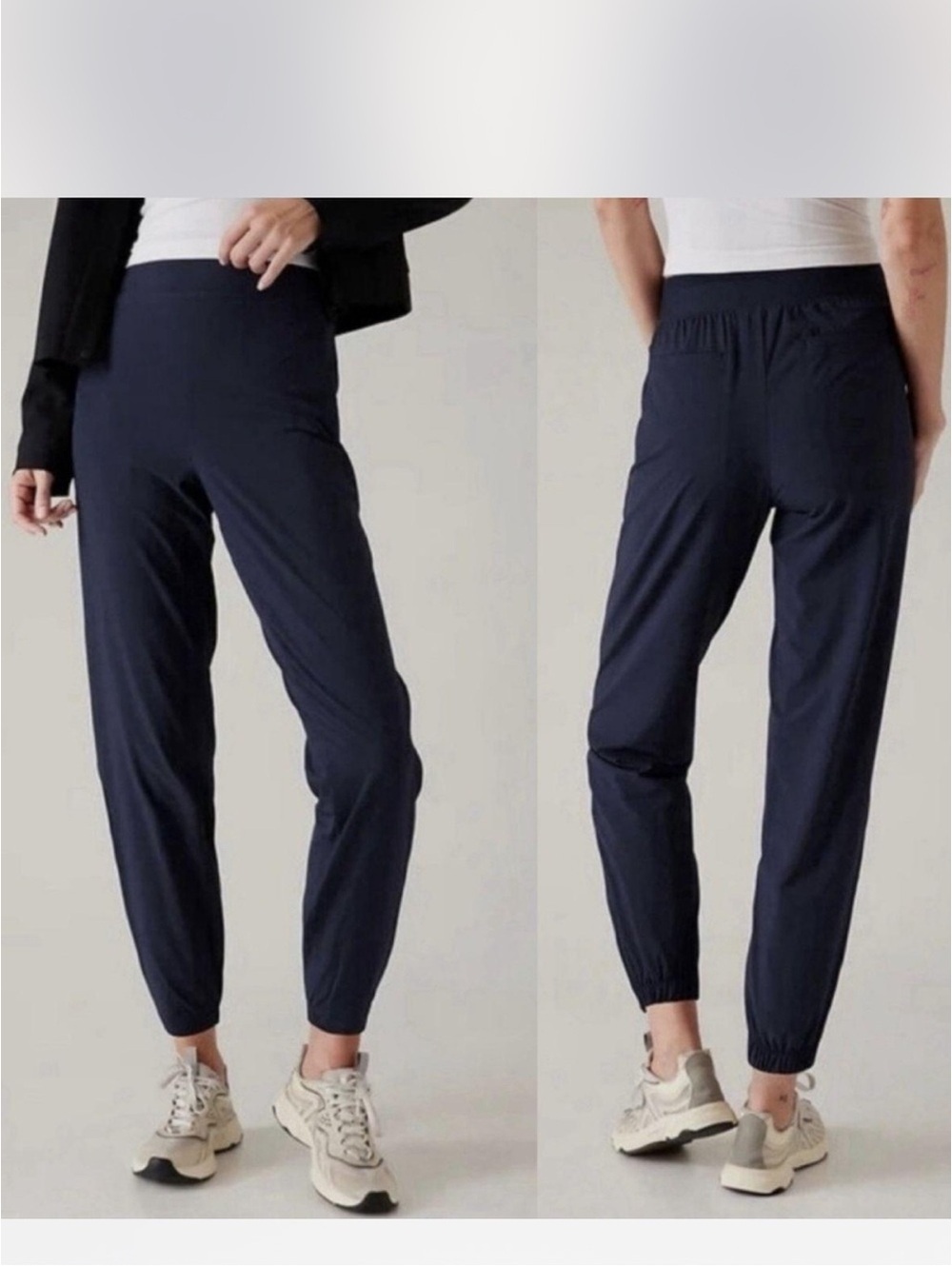 Athleta Navy Blue Lightweight Pull On BROOKLYN JOGGER Pants Sz 0Tall